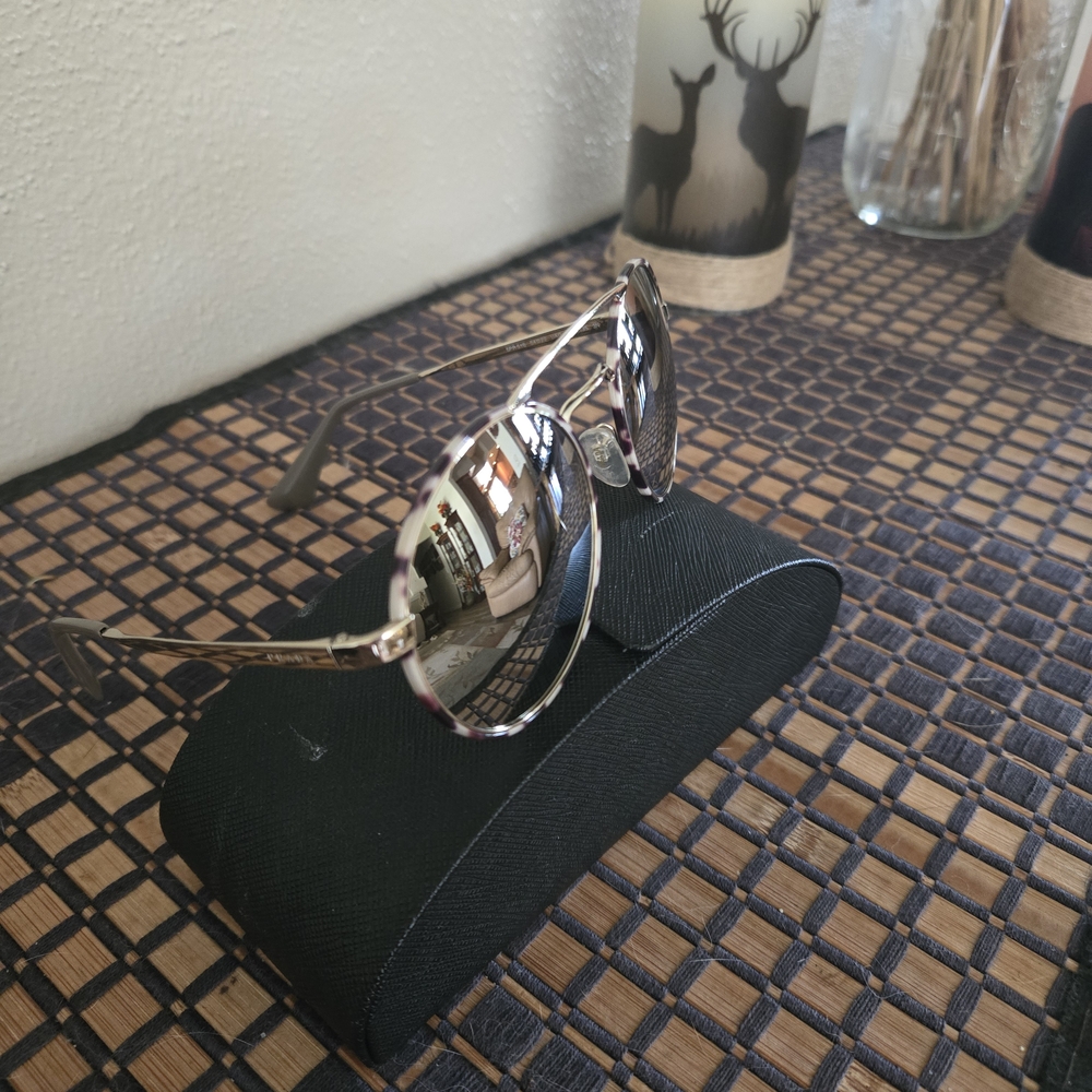 Prada Gold and Black Sunglasses